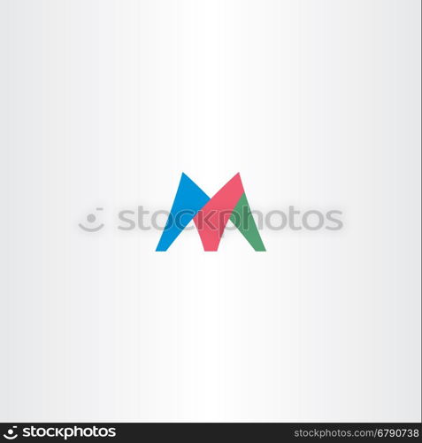 colorful m letter logotype icon symbol design