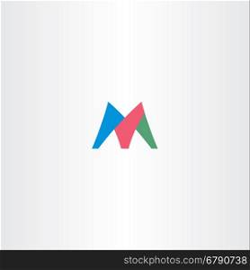 colorful m letter logotype icon symbol design