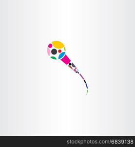 colorful microphone logo icon