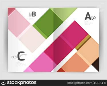 Colorful modern stripes business flyer. Vector design for print workflow layout, diagram, number options or web design