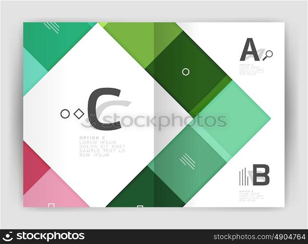 Colorful modern stripes business flyer. Vector design for print workflow layout, diagram, number options or web design