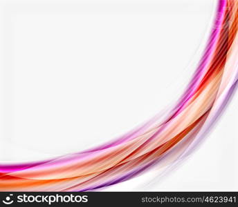 Colorful modern wave line, business abstract layout or flyer