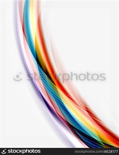 Colorful modern wave line, business abstract layout or flyer
