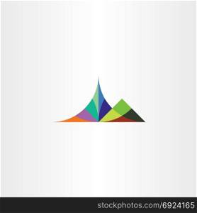 colorful mountain vector symbol