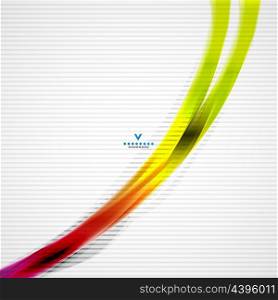 Colorful moving abstract lines modern vector template