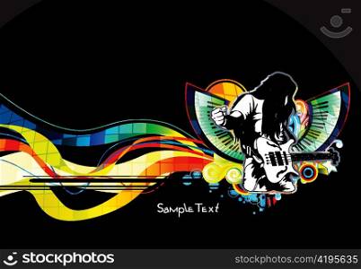 colorful music background vector illustration