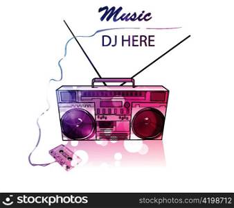colorful music poster vector illustration