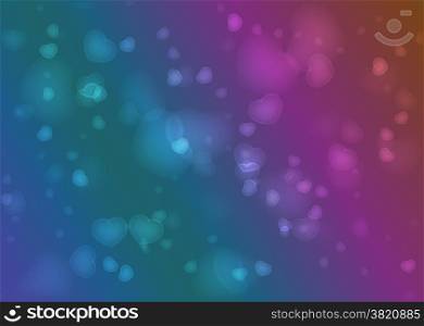 Colorful of Valentines background with many Hearts
