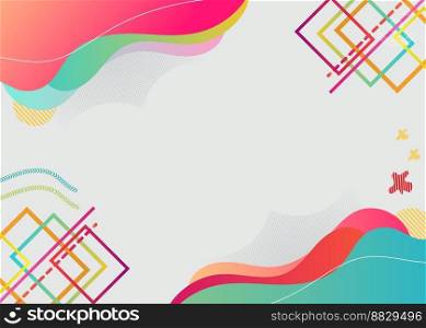 Colorful Organic Geometric Shapes Element Abstract Background Vector