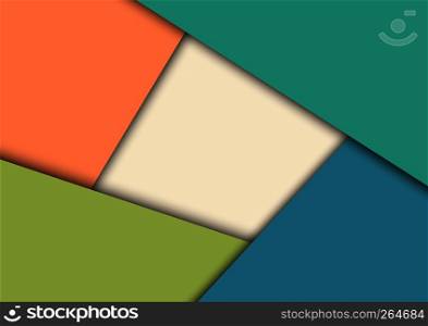 Colorful overlap layer for text and background design, stock vector