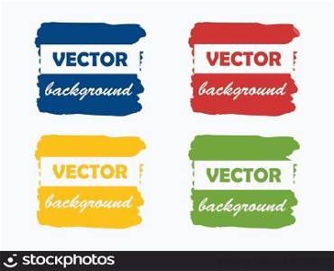 Colorful paint stains, for your text, set isolated illustration background vector