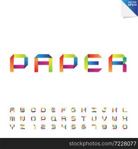 Colorful paper alphabet .Illustration EPS10