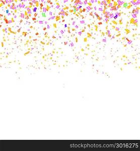 Colorful Paper Confetti Isolated on White Background. Colorful Confetti Isolated