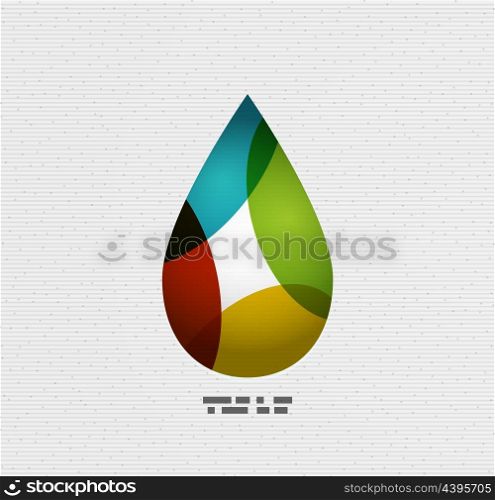 Colorful paper vector water drop