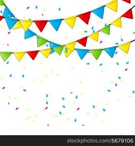 Colorful Party Flag Background Vector Illustration. EPS10