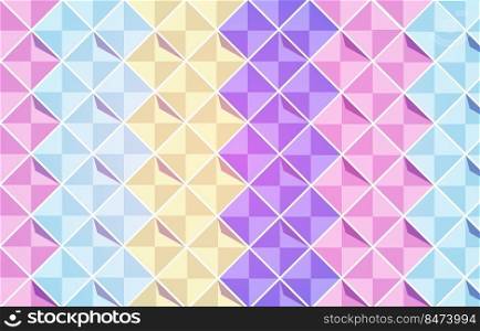 Colorful Pastel Square Geometric Abstract Flat Background