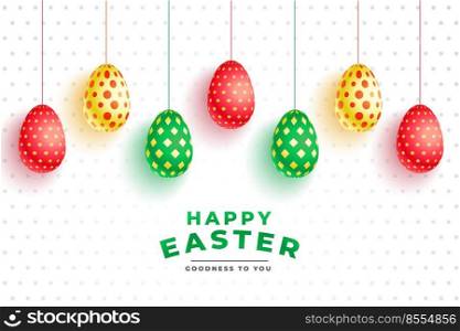 colorful pattern 3d eggs for easter day