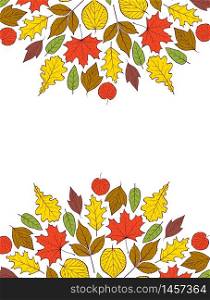 Colorful pattern with autumn leaves.Autumn background.Vector illustration.. Pattern with autumn leaves
