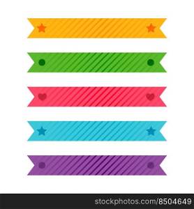 colorful patterned ribbons or adhesive tape set