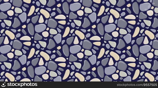 colorful Pebble stone , shingle beaches seamless pattern vector