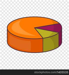 Colorful pie graphic chart icon. Cartoon illustration of colorful pie graphic chart vector icon for web. Colorful pie graphic chart icon, cartoon style