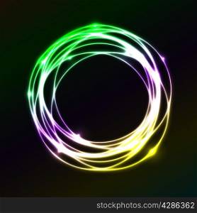 Colorful plasma circle effect background , stock vector
