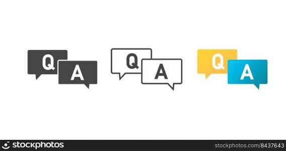 colorful q a messages. Vector illustration. stock image. EPS 10.. colorful q a messages. Vector illustration. stock image. 