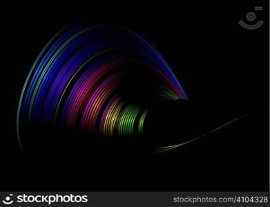 Colorful rainbow illustrated background in a wave form