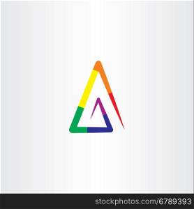 colorful rainbow triangle logo abstract icon