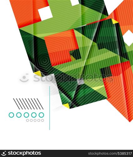 Colorful realistic geometric shape design template