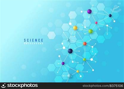 Colorful realistic science background