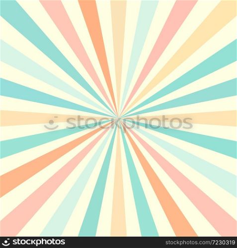 Colorful retro rays background