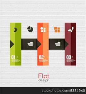 Colorful ribbon infographic - option banners