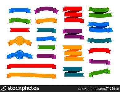 Colorful ribbons banners. Set of ribbons. Vector stock illustration. Colorful ribbons banners. Set of ribbons. Vector stock illustration.