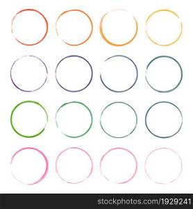 Colorful round frames. Decorative symbol. Silhouette ink element. Abstract background. Vector illustration. Stock image. EPS 10.. Colorful round frames. Decorative symbol. Silhouette ink element. Abstract background. Vector illustration. Stock image.