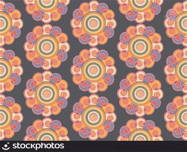 Colorful seamless artistic on grey background
