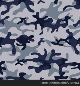 Colorful seamless urban camouflage pattern. Khaki texture. Simple flat vector illustration. For the design of fabric, wrapping paper, covers, web sites.
