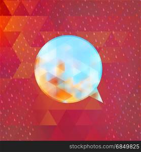 Colorful season triangle social media bubble. And also includes EPS 10 vector