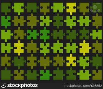 Colorful shiny puzzle on a gray background, separate pieces