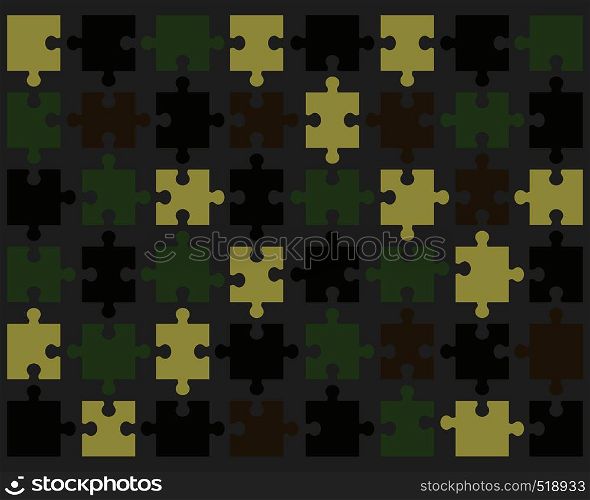 Colorful shiny puzzle on a gray background, separate pieces