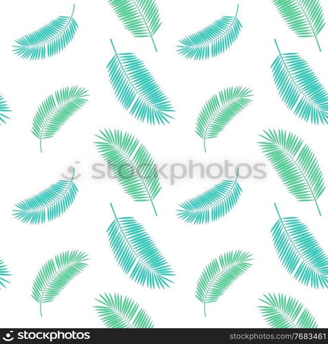 Colorful Silhouette of Palm Trees on White Background. Seamless pattern. Vector illustration. EPS10. Colorful Silhouette of Palm Trees on White Background. Seamless pattern. Vector illustration