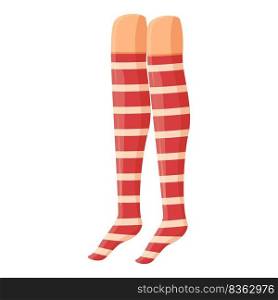 Colorful sock icon cartoon vector. Cute winter. Foot cap. Colorful sock icon cartoon vector. Cute winter