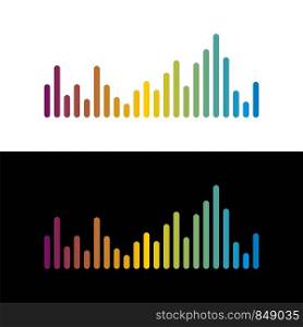 Colorful sound wave logo template Illustration Design. Vector EPS 10.