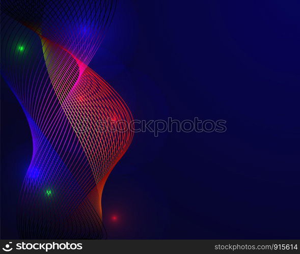 Colorful spectrum in blue background. Abstract Background concept. Element of presentation. Vector illustration