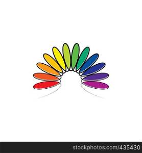 colorful spectrum leaves rainbow vector logo