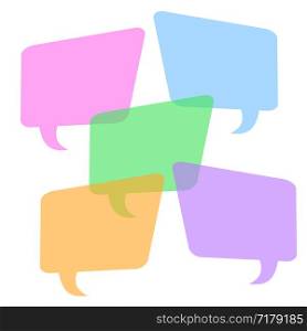 Colorful speech bubble on white background, stock vector illustration