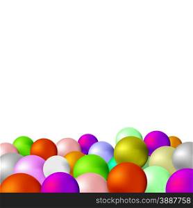 Colorful Spheres on White Background for Your Design. Colorful Spheres