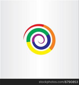 colorful spiral design element vector icon