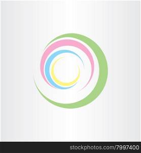 colorful spiral wave abstract vector background logo
