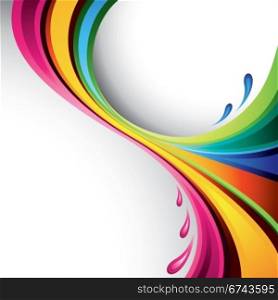 Colorful splash design. A splash of various colors - vector background